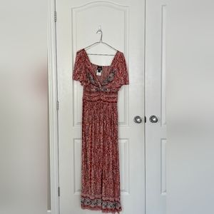 Ornamental floral Maxi Dress - Sz L